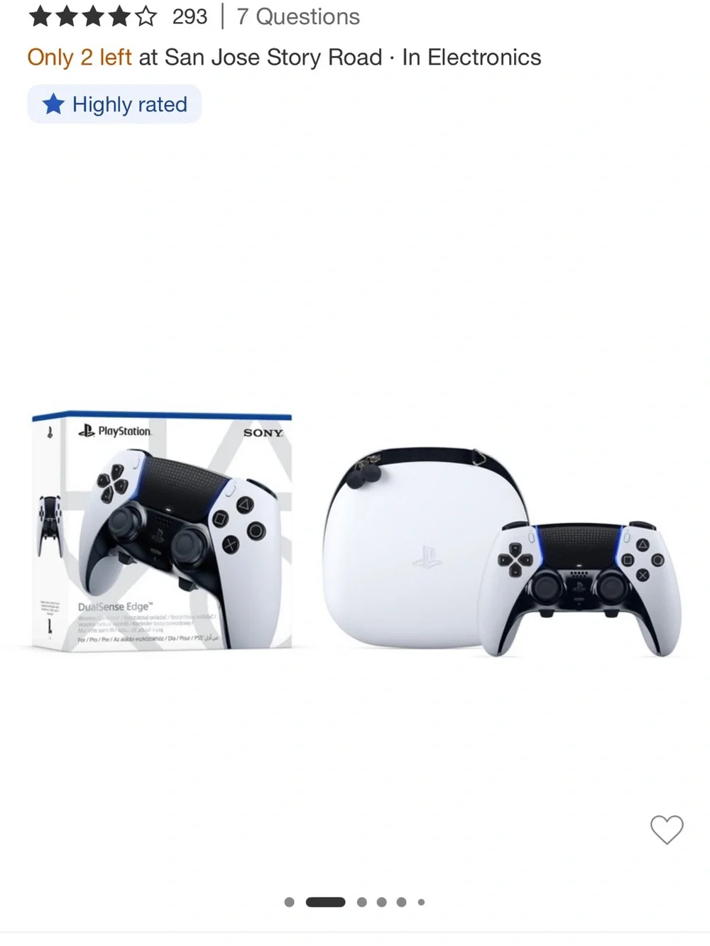 Sony DualSense Edge Wireless Controller - White & Black